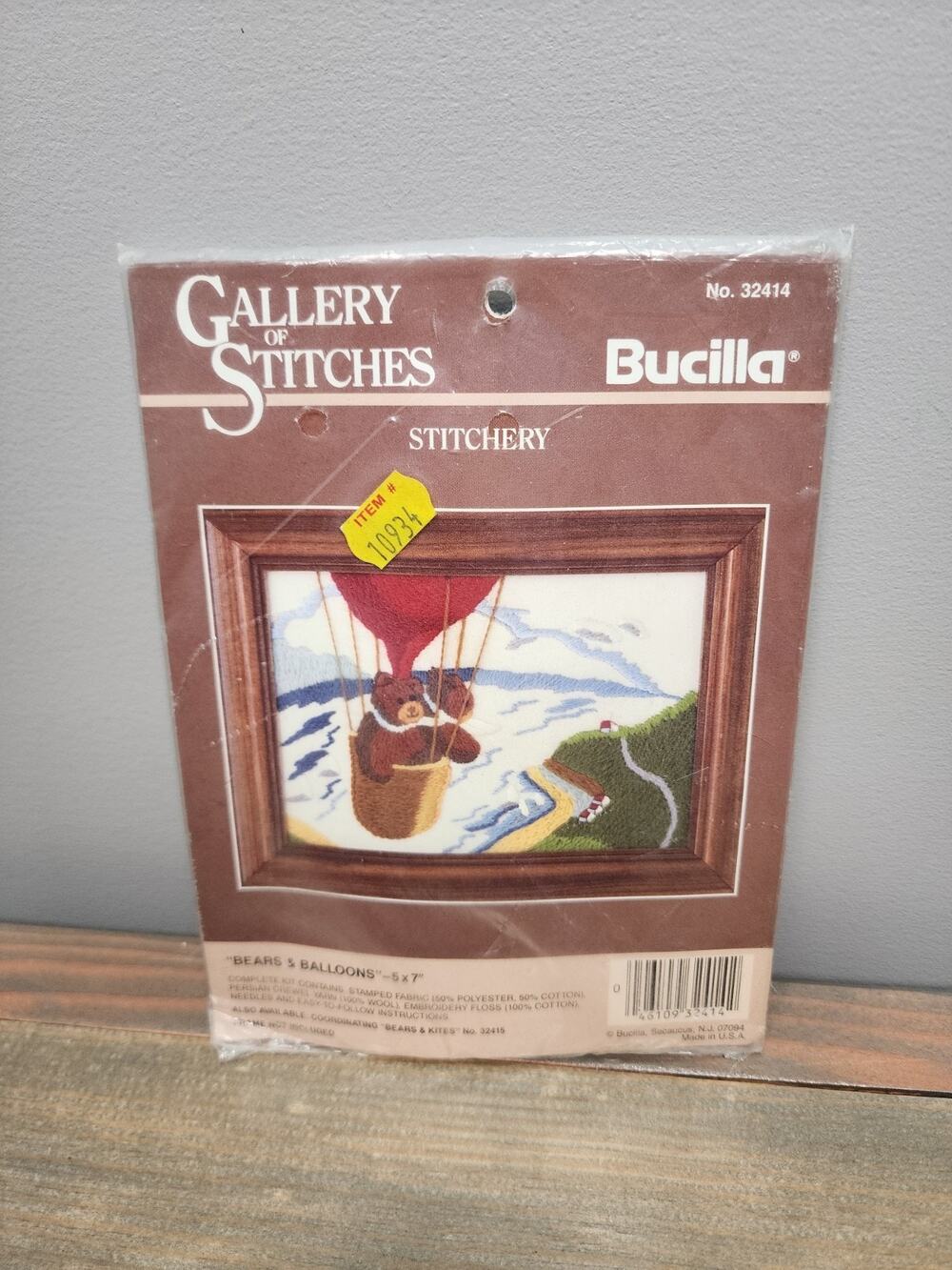 Bucilla Bears And Balloons Crewel Embroidery Kit 32414